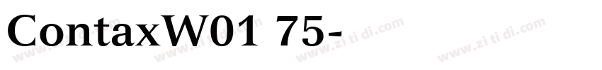 ContaxW01 75字体转换